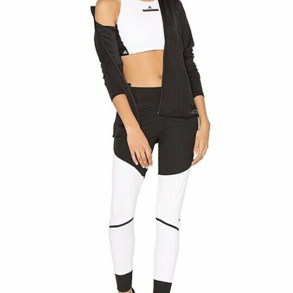 Adidas by Stella McCartney The Hiit Bra in White&Black Size S - Picture 2 of 5